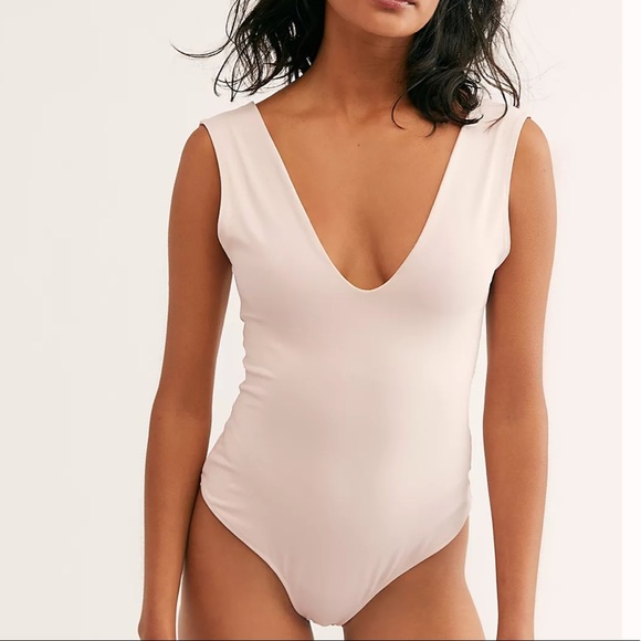 Free People Tops - Free People Keep It Sleek Duo Bodysuit -Rose